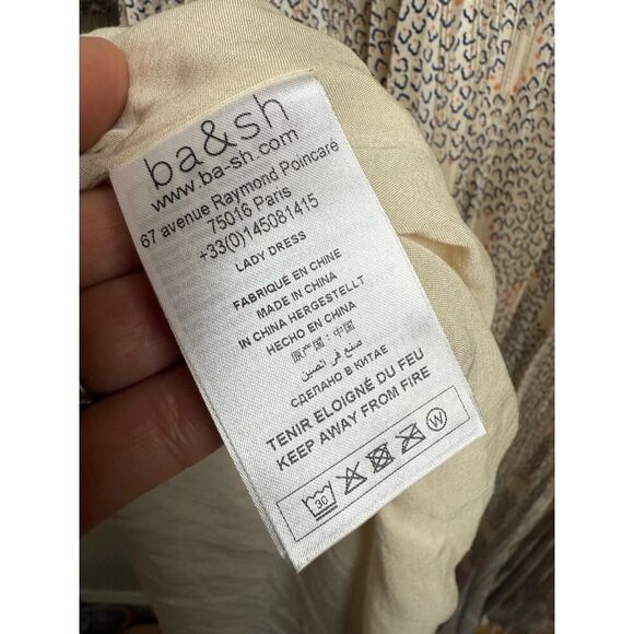 ba&sh Paris Pleated Midi Dress US Sz. 6 - Picture 7 of 12